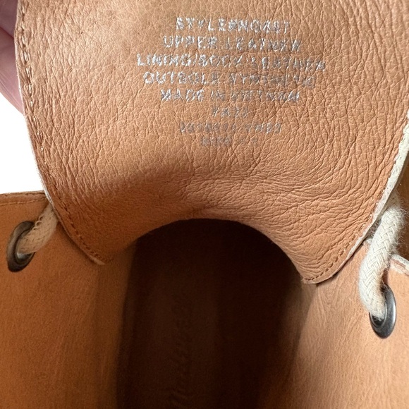 Madewell Cream Lace-Up Combat Boots - Picture 4 of 4